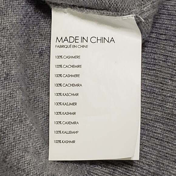 Club Monaco Womens Soft Cashmere Crewneck Studded Sweater Gray Sz Small Casual - Picture 6 of 11